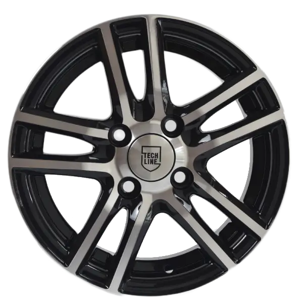 Диски Р 13 TECHLINE 329 АЗОВ-ТЭК (5J*13H2 4*98 et35 dia58,6) BD-чёрный с проточкой глянцевый